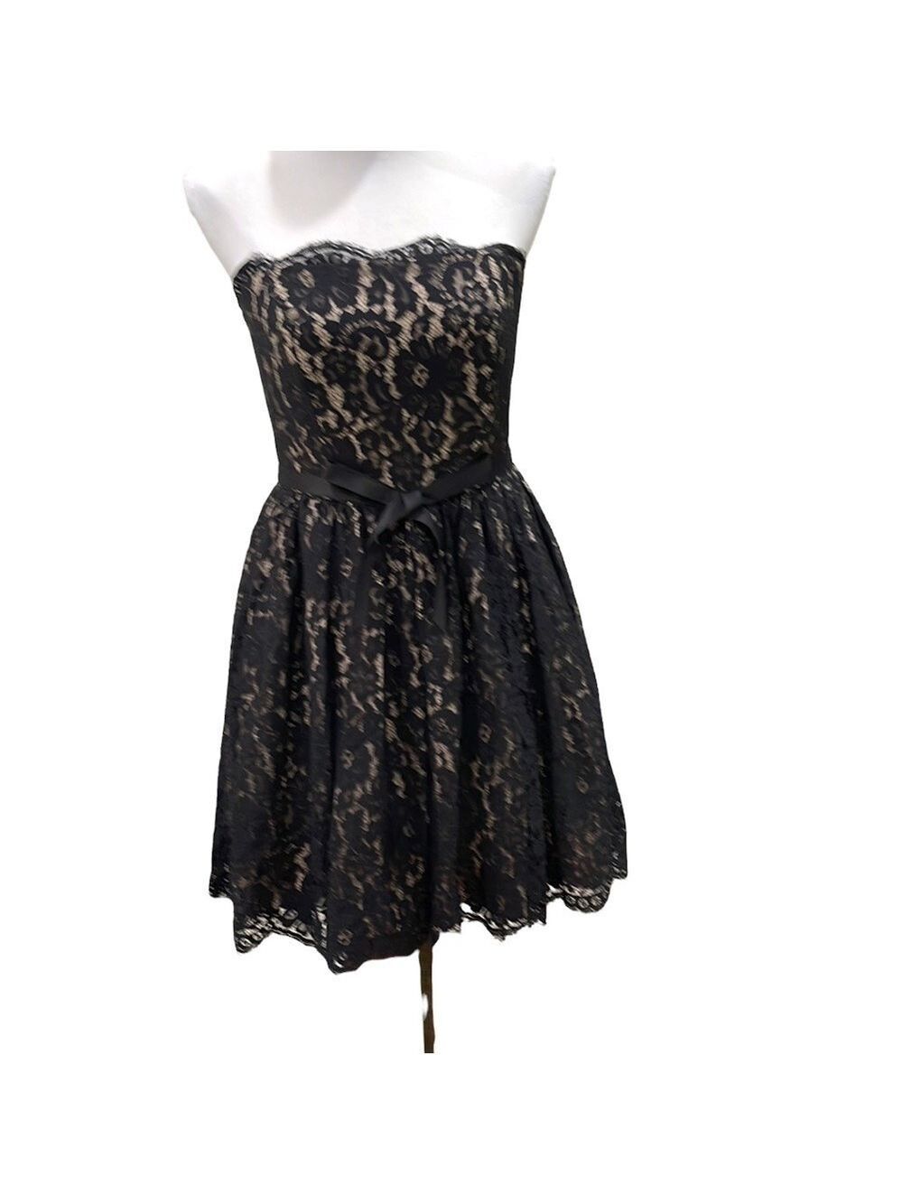 Robert Rodriguez x Neiman Marcus Strapless Lace Fit and Flare Dress SZ 6